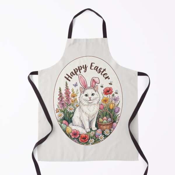 Item preview, Funny White Cat Happy Easter Egg Bunny Boys Girls Kids designed and sold by FurryHavenPH.