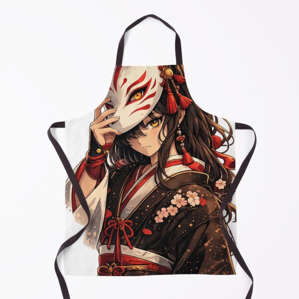 Item preview, Kitsune Mask Anime Girl Sticker | Japanese Fox Spirit Kimono Art Aesthetic designed and sold by Sticker Hubs.