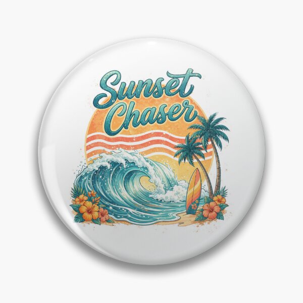 Item preview, Sunset Chaser Retro Distressed Design - Tropical Wave Surf Beach Vintage Aesthetic designed and sold by KymeraStudio25.