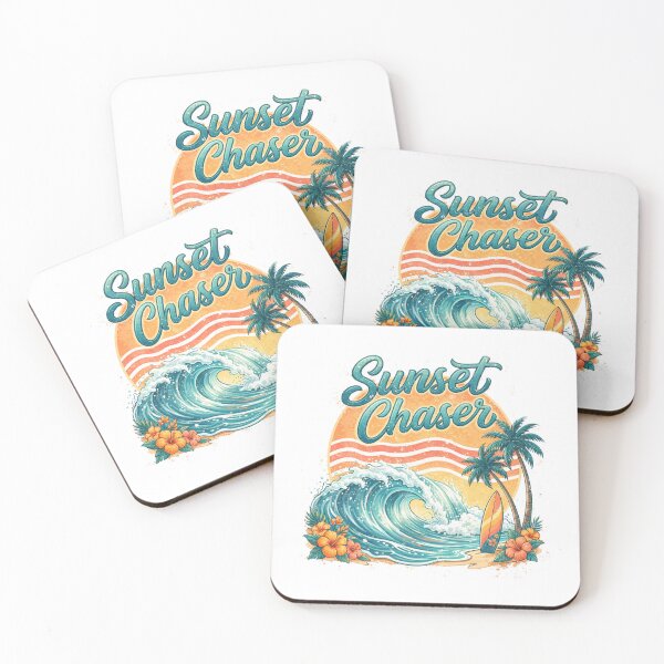 Item preview, Sunset Chaser Retro Distressed Design - Tropical Wave Surf Beach Vintage Aesthetic designed and sold by KymeraStudio25.