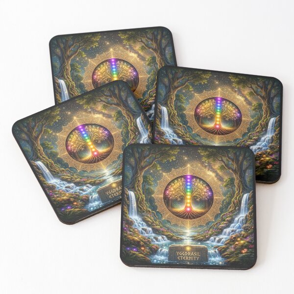 Item preview, Cosmic Chakra Tree of Life - Golden Mandala Nature Sanctuary designed and sold by GiftzCircle.