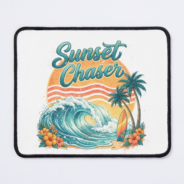 Item preview, Sunset Chaser Retro Distressed Design - Tropical Wave Surf Beach Vintage Aesthetic designed and sold by KymeraStudio25.