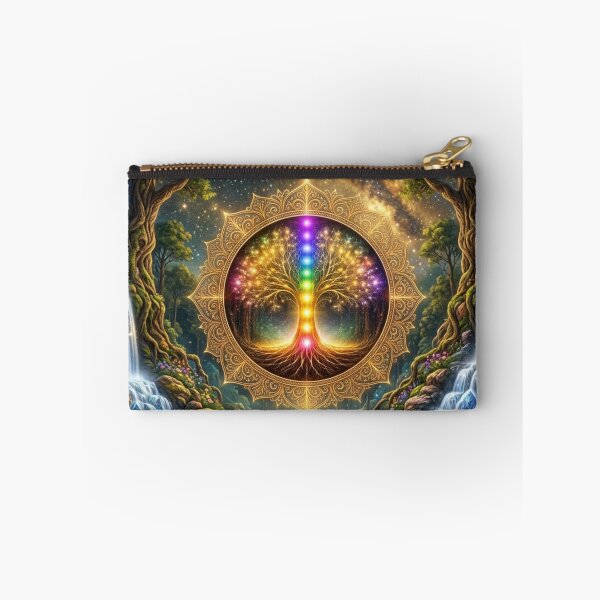 Item preview, Cosmic Chakra Tree of Life - Golden Mandala Nature Sanctuary designed and sold by GiftzCircle.