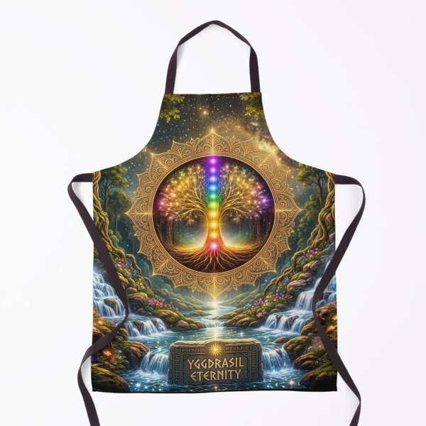 Item preview, Cosmic Chakra Tree of Life - Golden Mandala Nature Sanctuary designed and sold by GiftzCircle.
