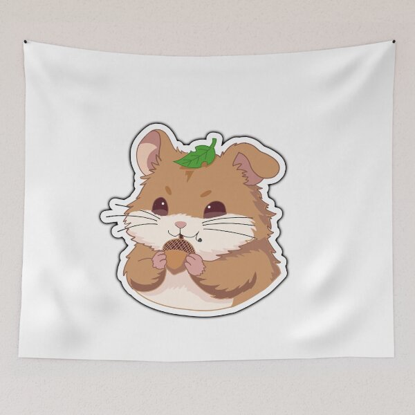 Item preview, Cute Hamster Eating Acorn Sticker | Kawaii Autumn Animal Fall Aesthetic Cozy Cute ArtG designed and sold by pn_terest.