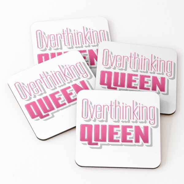 Item preview, Overthinking Queen Funny Pink Typography designed and sold by jfcreations.