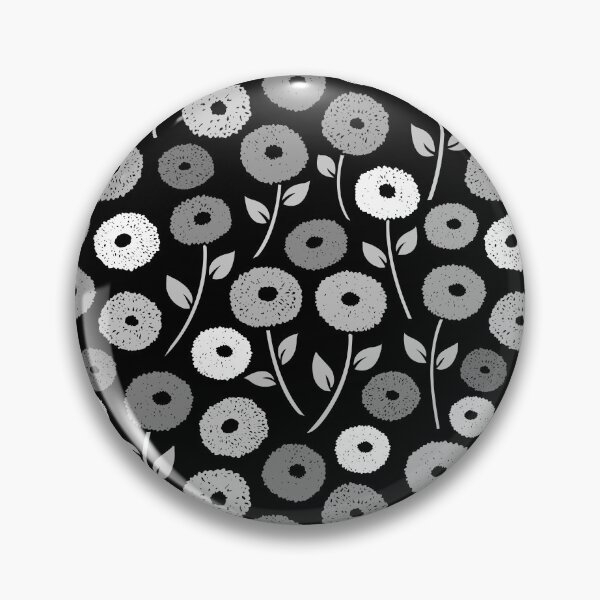 Item preview, Fuzzy Flowers Pattern Monochrome designed and sold by NataliePaskell.