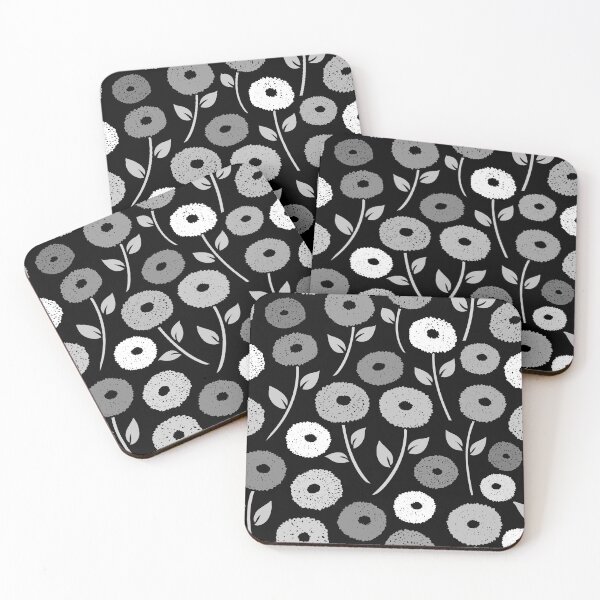 Item preview, Fuzzy Flowers Pattern Monochrome designed and sold by NataliePaskell.