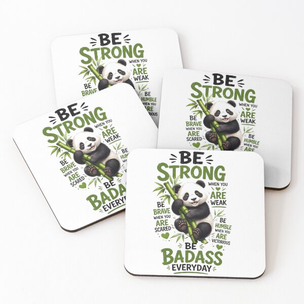 Item preview, Be Strong Brave Humble Panda Motivation Design designed and sold by Nixora.