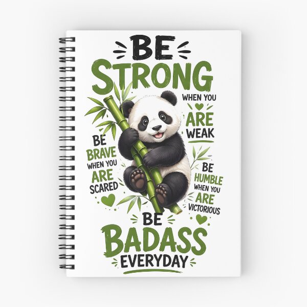 Item preview, Be Strong Brave Humble Panda Motivation Design designed and sold by Nixora.