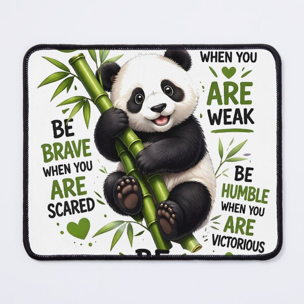 Item preview, Be Strong Brave Humble Panda Motivation Design designed and sold by Nixora.