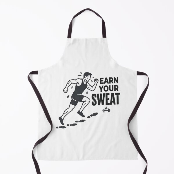 Item preview, "Earn Your Sweat" Motivational Fitness and Running Illustration designed and sold by AlexLerry.