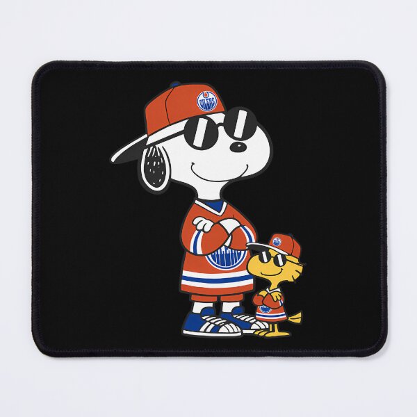 Item preview, Snoopy And Woodstock Edmonton Oilers Ice hockey designed and sold by JonathalIngham.