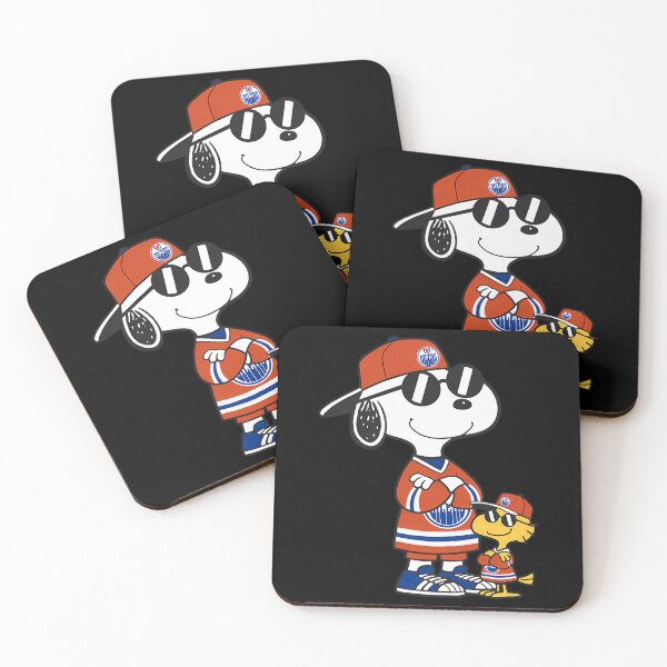 Item preview, Snoopy And Woodstock Edmonton Oilers Ice hockey designed and sold by JonathalIngham.