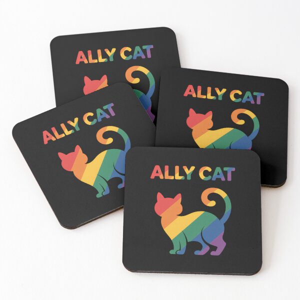 Item preview, Pride Ally Cat LGBTQ Rainbow designed and sold by dischodetino.