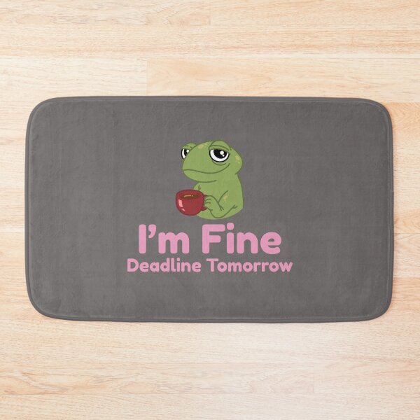 Item preview, I’m Fine Deadline Tomorrow Frog Sticker – Cute But Stressed Coffee Meme, Funny Burnout Humor Gift designed and sold by arceeddesign.