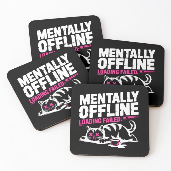 Item preview, Mentally Offline Cat - Burnout Meme Design designed and sold by MavtM.
