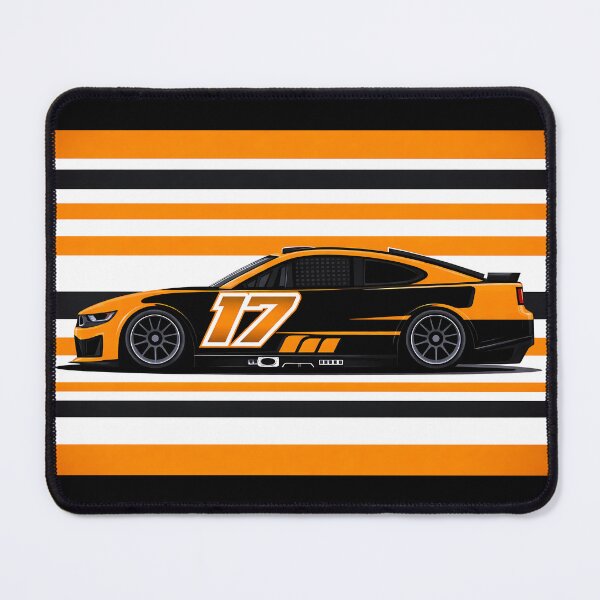 Item preview, Chris Buescher #17 2026 Black & Orange Nascar Side Profile designed and sold by PitWallArt.
