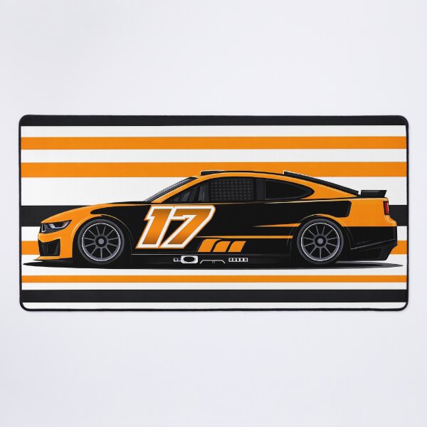 Item preview, Chris Buescher #17 2026 Black & Orange Nascar Side Profile designed and sold by PitWallArt.