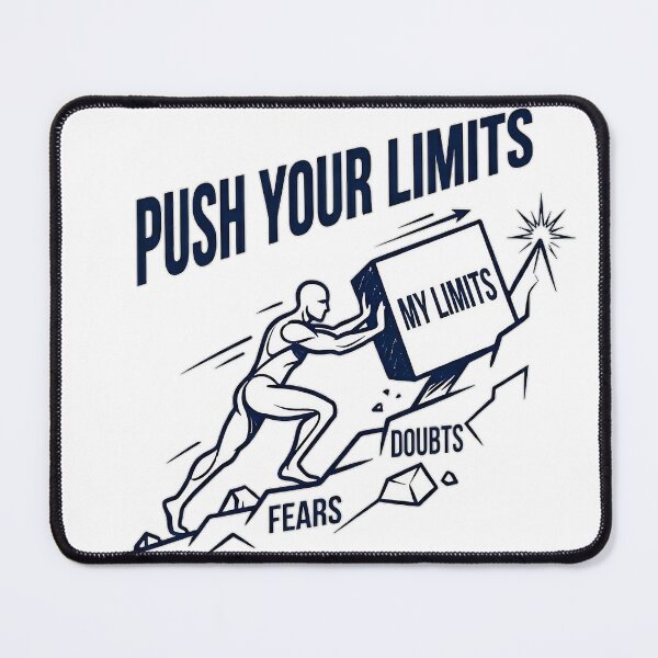 Item preview, Push Your Limits Motivational Fitness Illustration designed and sold by AlexLerry.