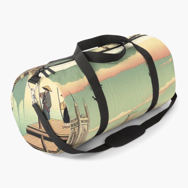 Item preview, Worcester Massachusetts Ukiyo-e Art Print | Edo Style Japanese Landscape with Cherry Blossoms designed and sold by Vandy Fullam.