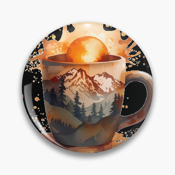 Item preview, ​Surreal Coffee Splash Mountain Sunset designed and sold by ArtistKmarKbs.