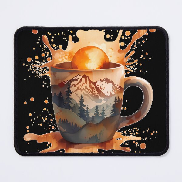 Item preview, ​Surreal Coffee Splash Mountain Sunset designed and sold by ArtistKmarKbs.