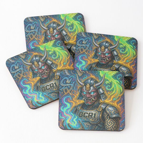 Item preview, Golden Armored Samurai Warrior – Colorful Graphite Fantasy Art Design designed and sold by GCR1.