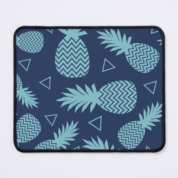 Item preview, Minimal Pineapple Seamless Pattern – Blue Geometric Tropical Repeat Design designed and sold by SaDesign99.