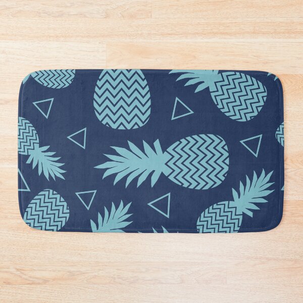 Item preview, Minimal Pineapple Seamless Pattern – Blue Geometric Tropical Repeat Design designed and sold by SaDesign99.