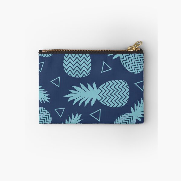 Item preview, Minimal Pineapple Seamless Pattern – Blue Geometric Tropical Repeat Design designed and sold by SaDesign99.