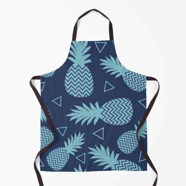 Item preview, Minimal Pineapple Seamless Pattern – Blue Geometric Tropical Repeat Design designed and sold by SaDesign99.