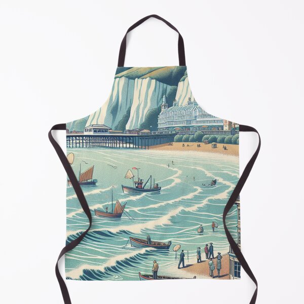 Item preview, Eastbourne Ukiyo-e Art Print | Eastbourne Pier & Beachy Head Japanese Style Coastal Wall Art designed and sold by Vandy Fullam.