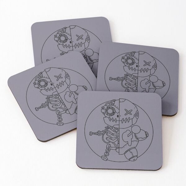 Item preview, Voodoo Doll Robot Mechanical Heart Line Art designed and sold by Voodoo Store Paranormal Collections.