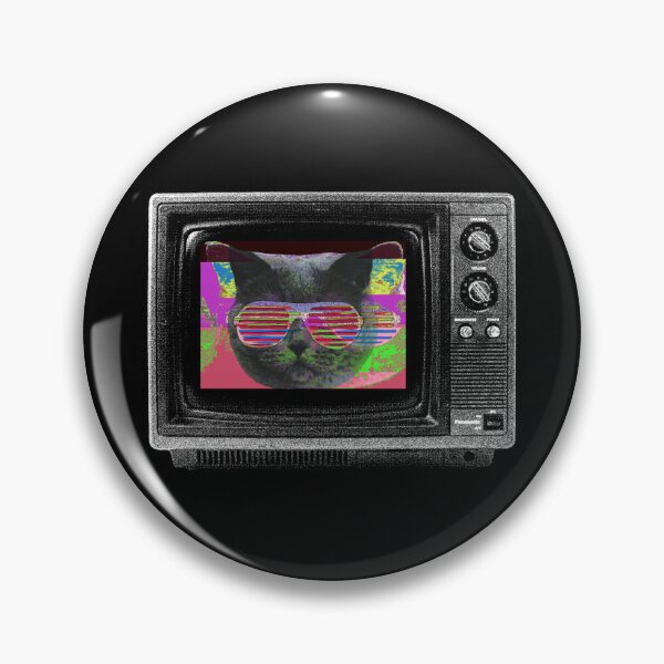 Item preview, Cyber Glitch Cat - Retro TV Analog Horror designed and sold by TV-PUNK.