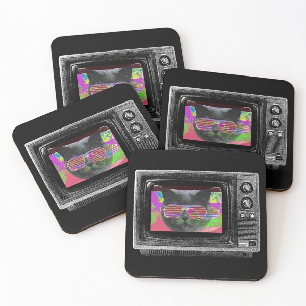 Item preview, Cyber Glitch Cat - Retro TV Analog Horror designed and sold by TV-PUNK.