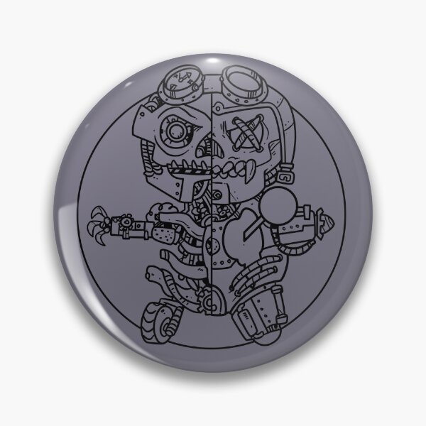 Item preview, Voodoo Doll Steampunk Cyborg Skull  Line Art designed and sold by Voodoo Store Paranormal Collections.
