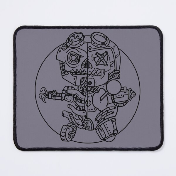 Item preview, Voodoo Doll Steampunk Cyborg Skull  Line Art designed and sold by Voodoo Store Paranormal Collections.