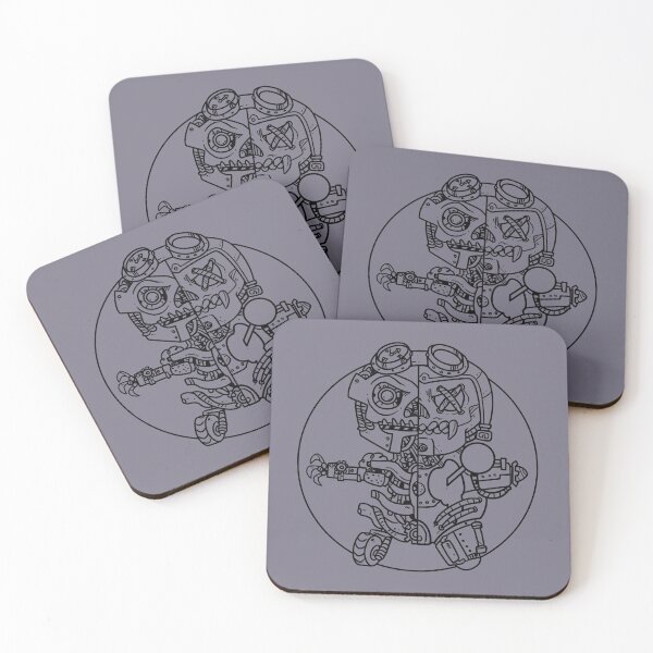 Item preview, Voodoo Doll Steampunk Cyborg Skull  Line Art designed and sold by Voodoo Store Paranormal Collections.