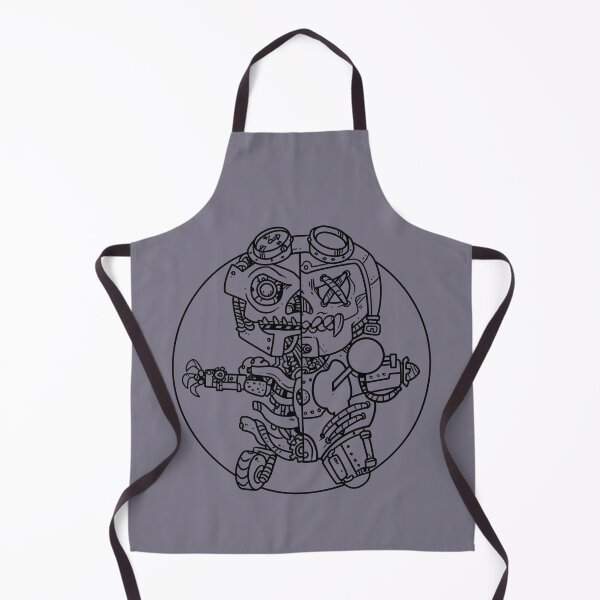 Item preview, Voodoo Doll Steampunk Cyborg Skull Line Art designed and sold by Voodoo Store Paranormal Collections.