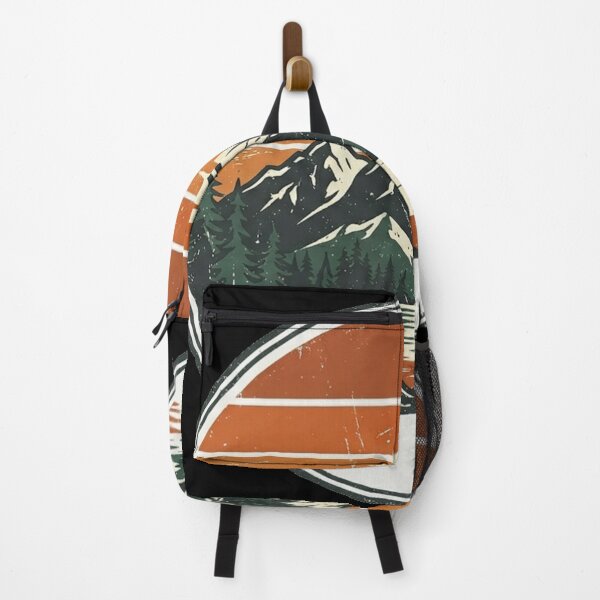 Item preview, Vintage Mountain Sunset Adventure Emblem designed and sold by Sarvionstudio.