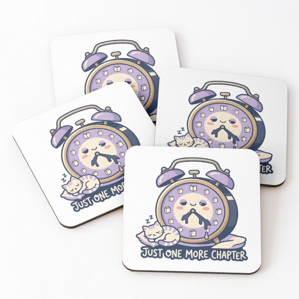 Item preview, Just One More Chapter Sleepy Clock Reading Sticker designed and sold by PuddlePixels.