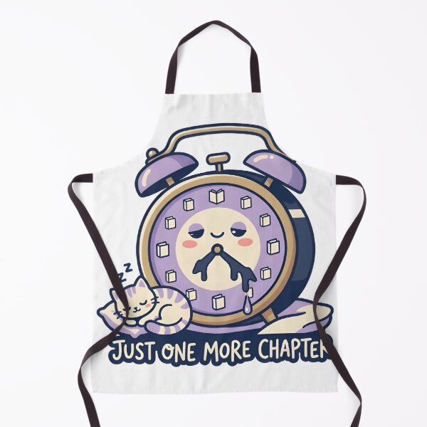 Item preview, Just One More Chapter Sleepy Clock Reading Sticker designed and sold by PuddlePixels.