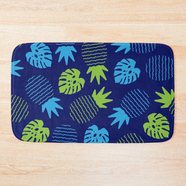 Item preview, Tropical Pineapple & Monstera Seamless Pattern – Blue Summer Jungle Repeat Design designed and sold by SaDesign99.
