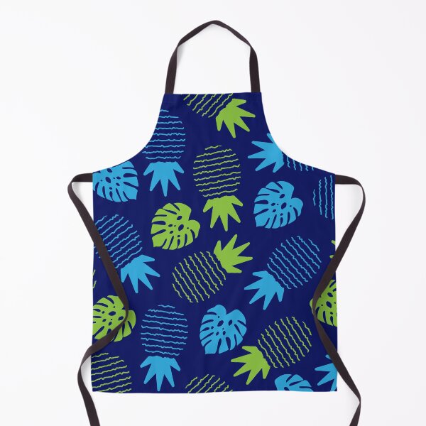 Item preview, Tropical Pineapple & Monstera Seamless Pattern – Blue Summer Jungle Repeat Design designed and sold by SaDesign99.