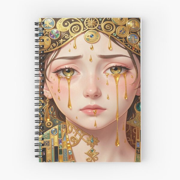 Item preview, Golden Tears: A portrait in an artistic style with opulent details and a mystical aura. designed and sold by FotoworldEdel.