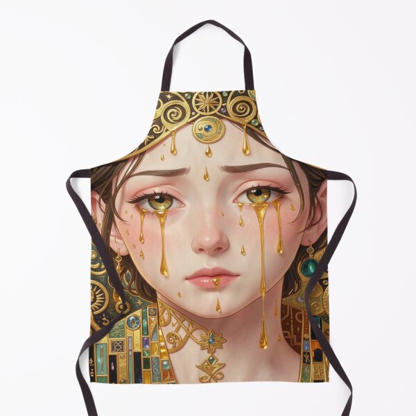 Item preview, Golden Tears: A portrait in an artistic style with opulent details and a mystical aura. designed and sold by FotoworldEdel.