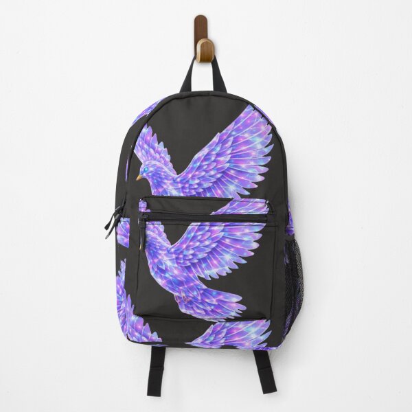 Item preview, Neon Holographic Glass Art Dove designed and sold by Nika Art Studio.
