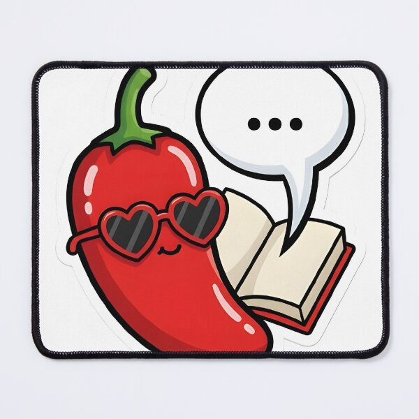 Item preview, Spicy Page Pepper Romance BookTok Reading Sticker designed and sold by PuddlePixels.