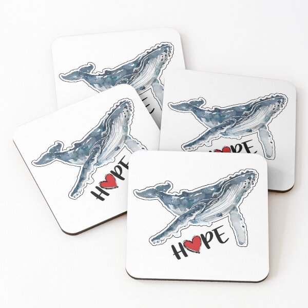 Item preview, Watercolor Humpback Whale Hope Ocean Sea Life designed and sold by Kathrina Graf.